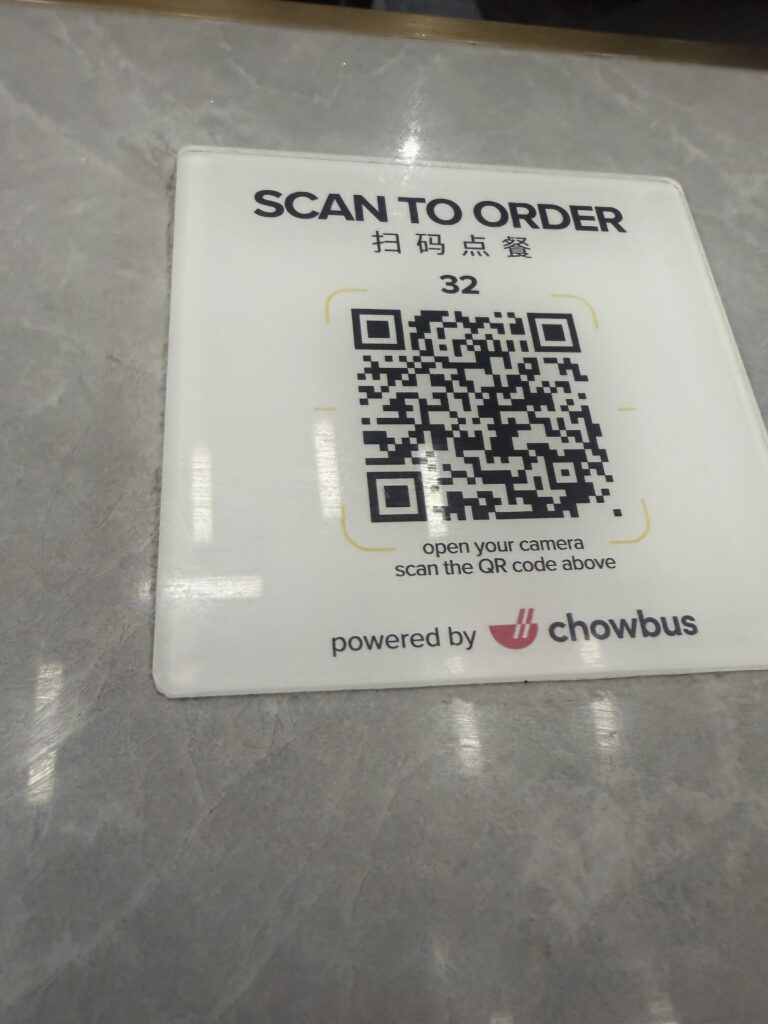 No waiter. You order from your phone. The whole system is run through Chowbus.